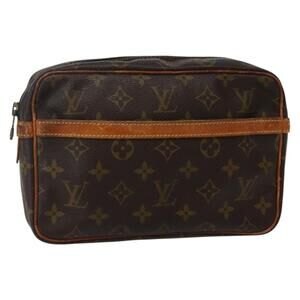 LOUIS VUITTON Monogram Compiegne 23 Clutch Bag M51847 LV Auth hk3030